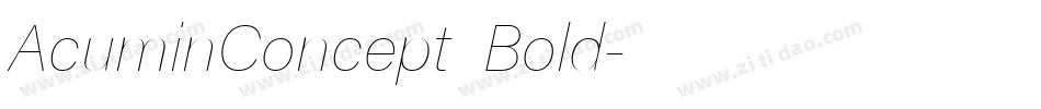 AcuminConcept Bold字体转换